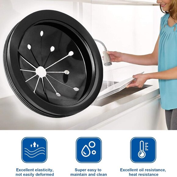 3-1/8 inch CleeSink Kitchen Garbage Disposal Splash Guard Sink Baffle (1 Pack) - Picture 8 of 8